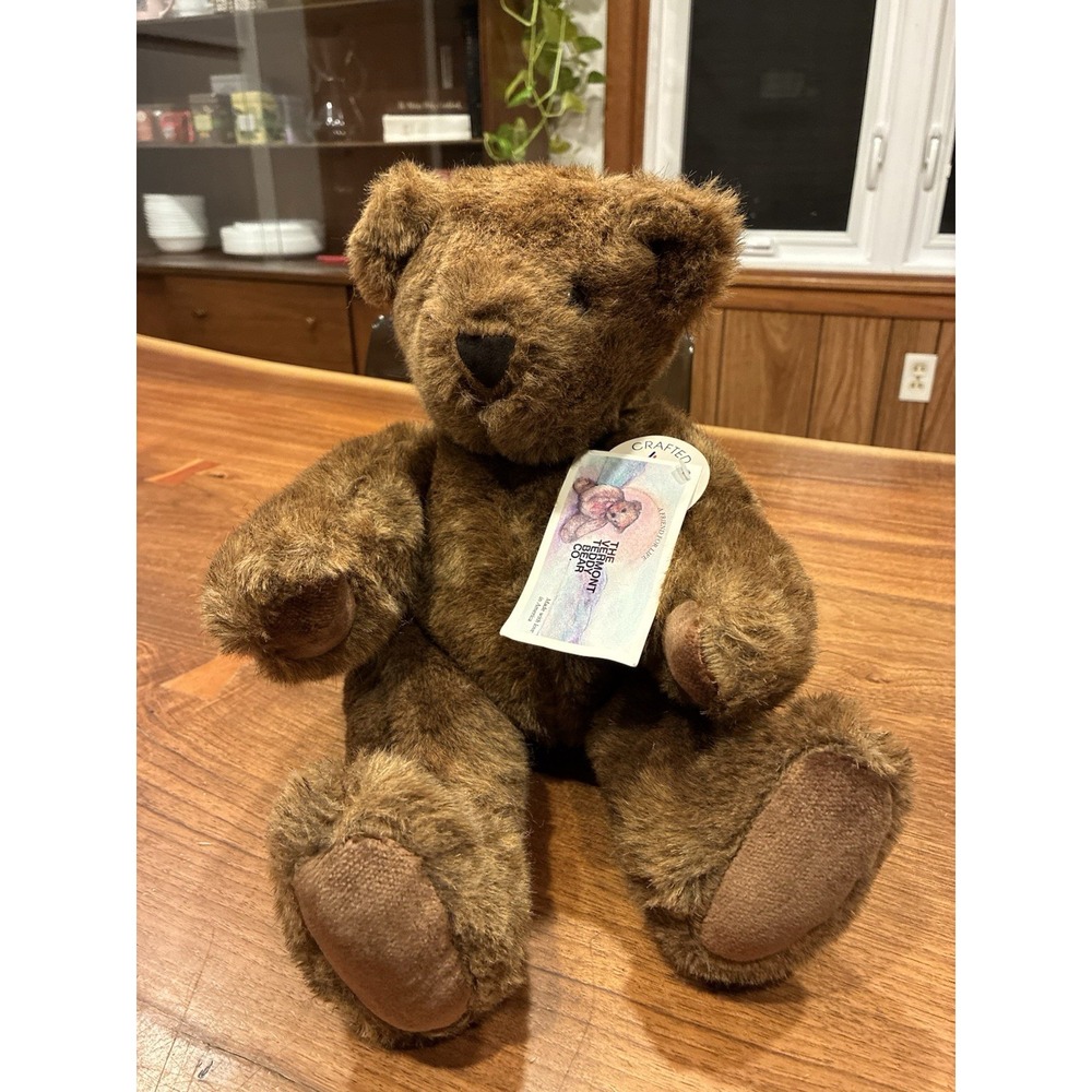 Vermont Teddy Bear Company Plush Light Brown Bear NOS with Tags Vintage